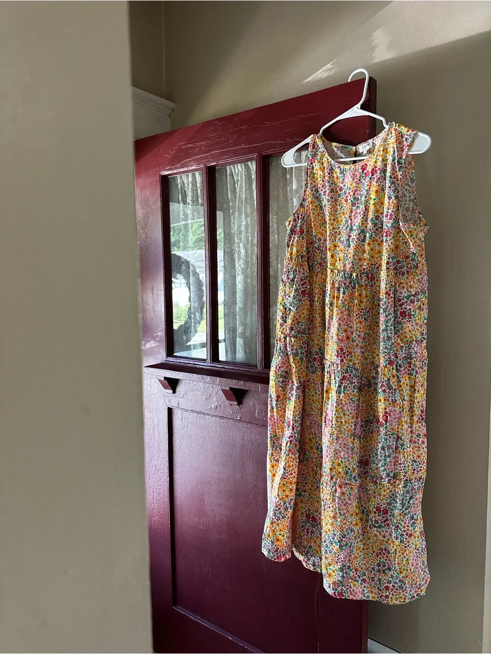 J. Crew Factory Yellow Floral Printed Maxi Dress - Picture 1 of 2